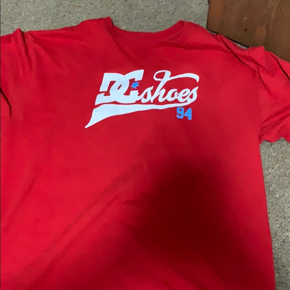 long sleeve dc shoes red shirt